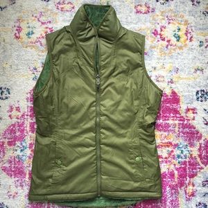 The North Face Mossbud Reversible Vest Green EUC